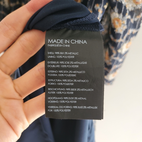 Club Monaco gold point halter silk dress - Picture 7 of 8